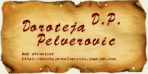 Doroteja Pelverović vizit kartica